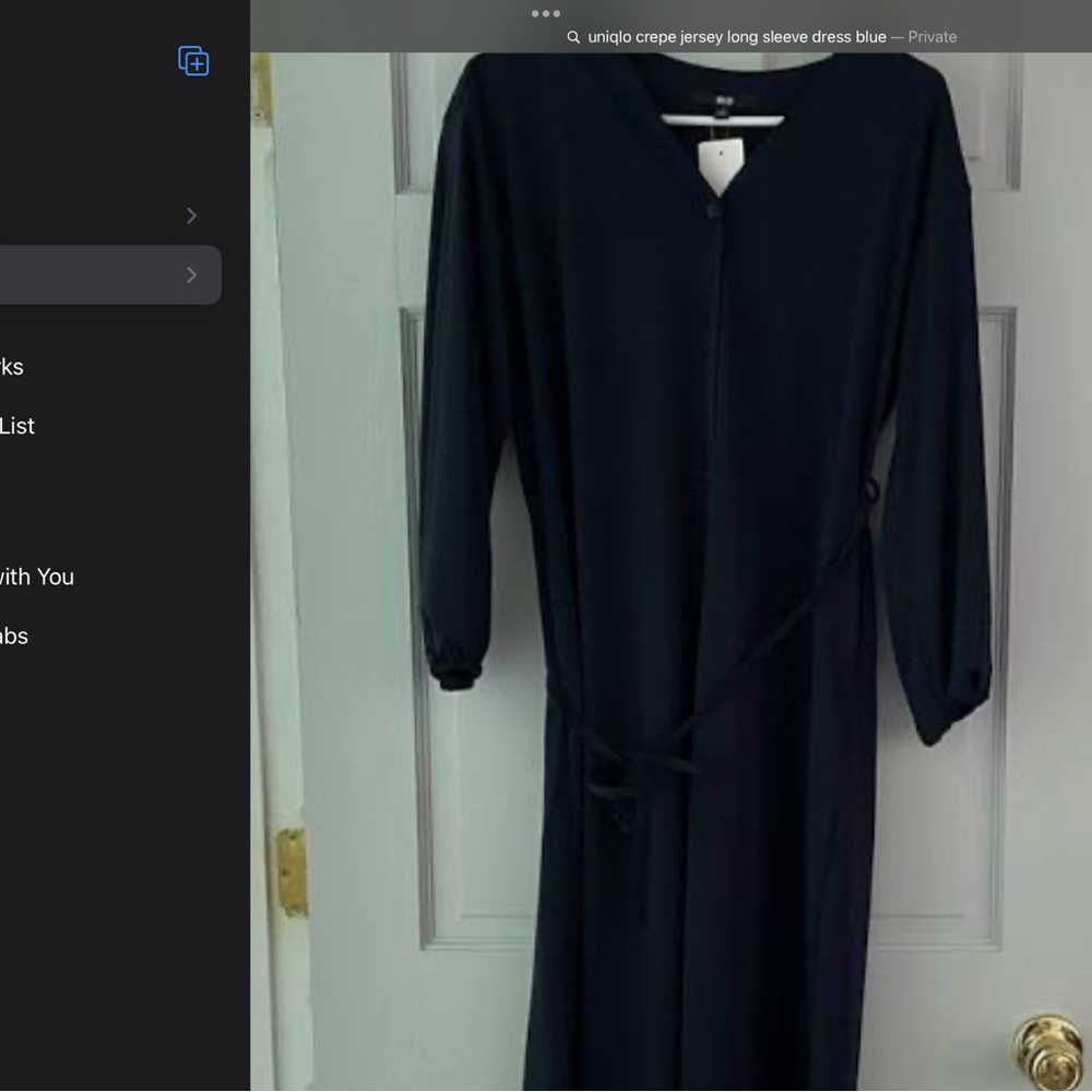 Uniqlo Dark Blue Long Sleeve Dress